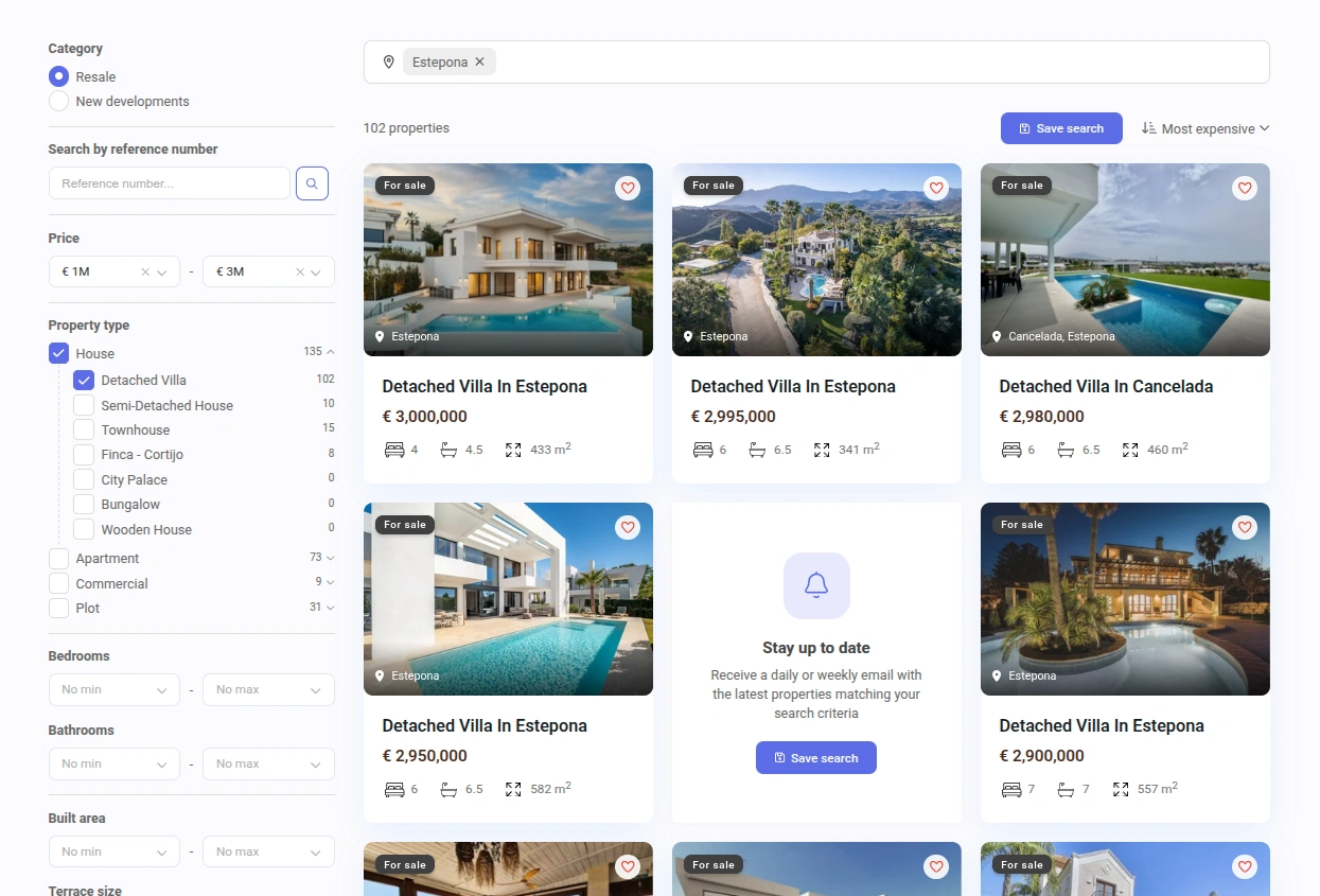 Casava Property Search Interface